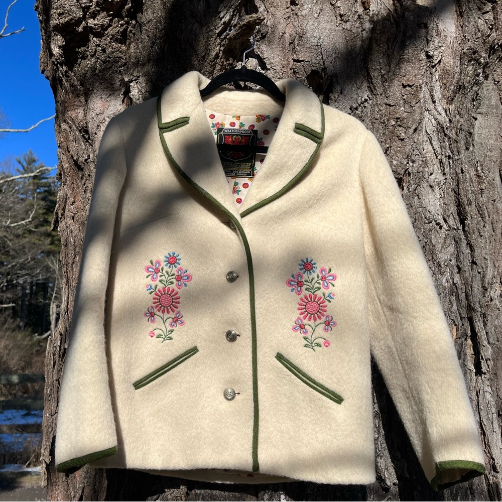 Flower Wool Jacket xs/small made in Germany